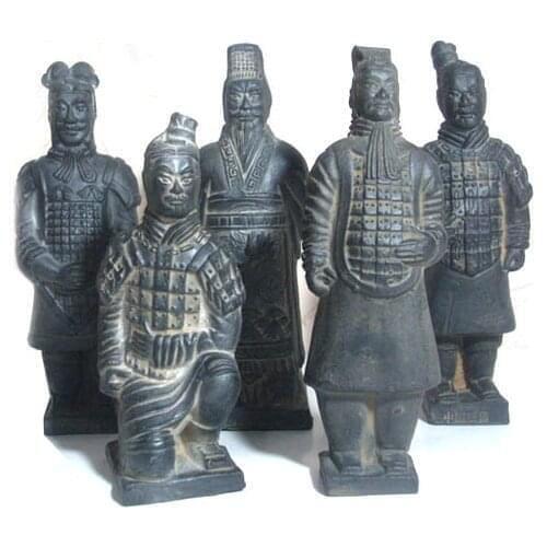 China antique imitation soldier sculpture New Terracotta crafts ornaments Qin Terracotta Warriors and Horses handmade souvenir