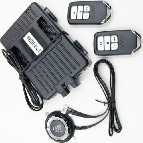 For Honda FIT Add Push Button Start Stop Car Alarm Phone App Remote Control Car System Central Locking System No Wire Cut