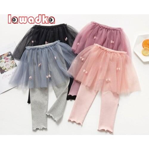 Leggings for Girls Cotton Lace Girls Leggings Fashion Pants for Girls Bow Childrens leggings Princess Girls Clothes 2 to 6 year