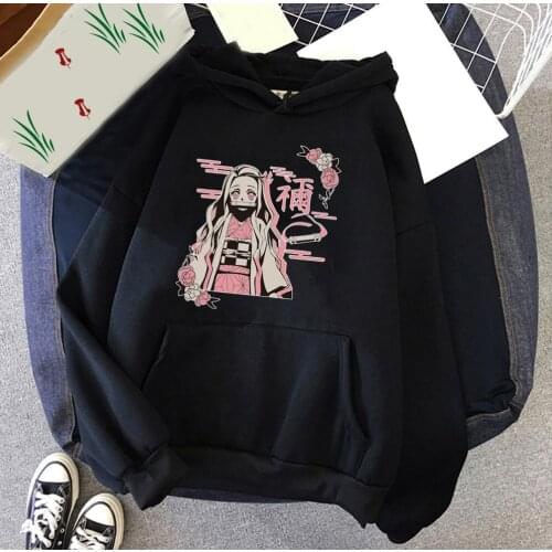 Hot Anime Demon Slayer Kimetsu No Yaib Hoodies Swearshirts Women Men Unisex Hip Hop Pullovers Clothing For Spring