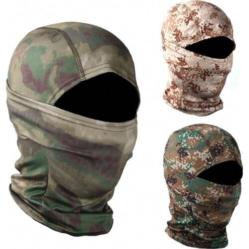 Outdoor Digital Camouflage Tactical Hood Mask Camping Hiking Hunting Cycling Protective Headgear Full Face Mask Outdoor Supplies
