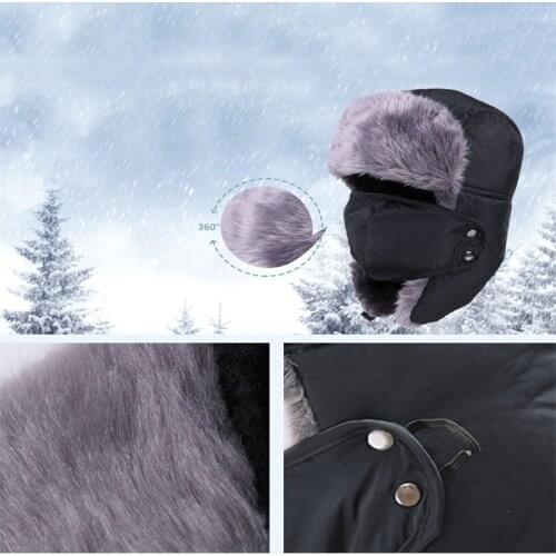 Multifunctional Winter Russia Ushanka Hats Warm Snow Caps Windproof Ski Hat Snow Ski Hat Cap with Fack Mask Thicken Sking Bibs