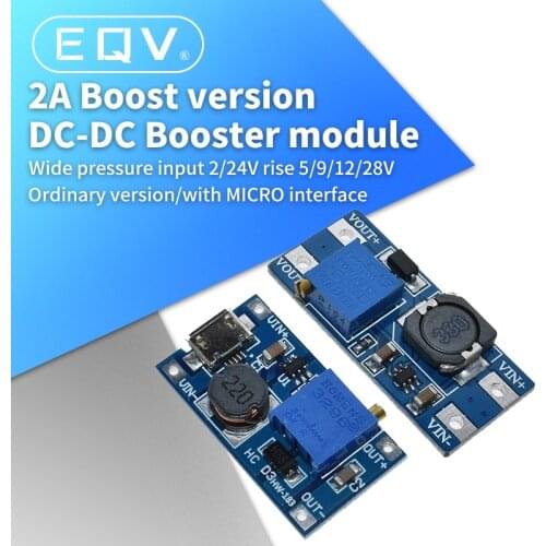1PCS MT3608 2A Max DC-DC Step Up Power Module Booster Power Module 3-5V to 5V/9V/12V/24V