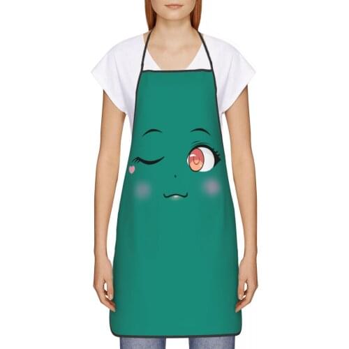 Cartoon Expression (2) Kitchen oil resistant wreath Shy expression kitchen aprons House cleaning for Women 72*52cm