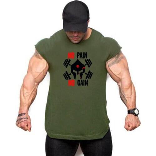 Body Building Men Clothes New 2021 Summer Fitness Tank Top Men No Gain No Pain Work out Sleeveless Tee Shirt Homme