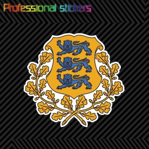 Estonian Coat of Arms Sticker Decal Self Adhesive Vinyl Estonia Flag EST EE Stickers for Cars, Bicycles, Laptops, Motos