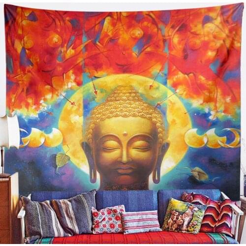Buddha Wall Tapestry Mandalas Wall Fabric Wall Decor Mandala Pared Beach Tapestry Home Decoration Accessories