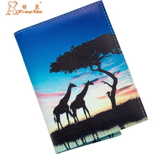 New Prairie nature pattern Complex and novel Passport Holder Built in RFID Blocking Protect personal information