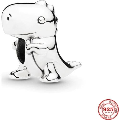 New Original silver color dinosaur diy bead charm fit european pandora charms bracelet bangles diy jewelry P203