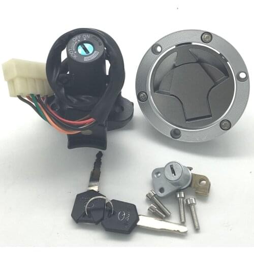 Motorcycle Ignition Switch Fuel Gas Cap Lock Key Kit For Kawasaki EX250 Ninja 250R 2008-2012