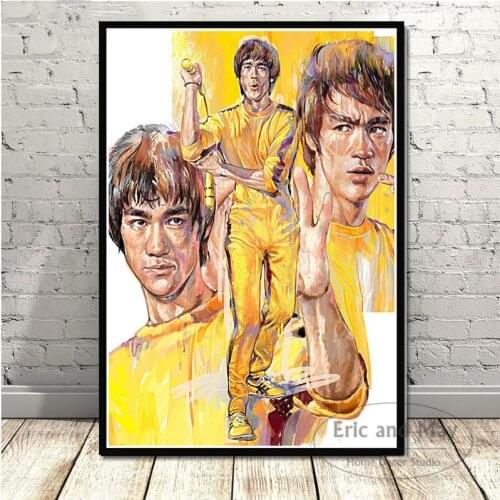Bruce Lee Kung Fu King Actor Posters And Prints Canvas Painting Wall Art Picture Vintage Poster Decorative Home Decor Tableau