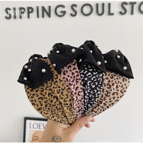 PROLY New Fashion Hair Accessories For Women Leopard Hairband Girls Casual Soft Headband Wide Side Headwear Hair Accessories