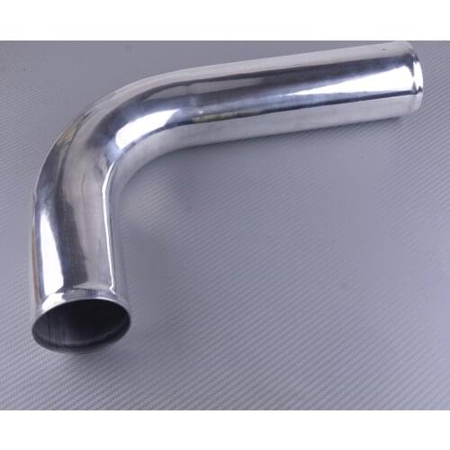 DWCX 3 inch/76mm Aluminum Alloy Silver 90 Degree Elbow Turbo Intercooler Pipe Piping Tubing Firmly Car Accessories