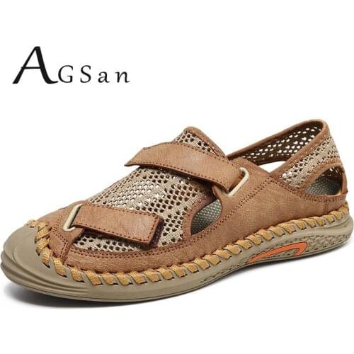 Summer Men Sandals Casual Shoes Breathable Sneakers Outdoor Sandals Big Size 47 46 Fashion Driving Shoes Beach Shoes Handmade