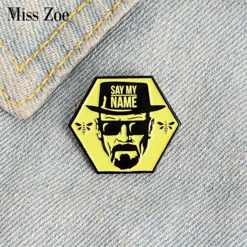Say my name Enamel Pin Custom Br Ba Brooches TV series Badge for Bag Lapel Pin Buckle Punk Jewelry Gift for Friends