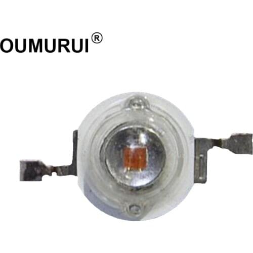 100pcs 3W LED High power Lamp bead Red 620-630nm 42mil Chips 700mA 2.0-2.4V 30-40LM bulbs light Free shipping