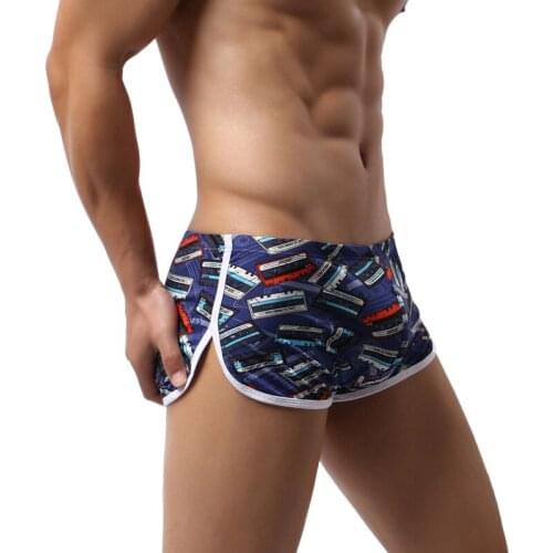 Sexy Mens Underwear Boxers Man Panties Loose Arrow Pants Printed Breathable Pouch Underpants Male Boxershorts Cueca Masculina