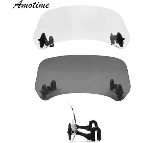 Motorcycle Universal windshield Clamp-On Variable Windscreen Spoiler Extension For R 1200GS F800GS For Tmax For BMW For Yamaha