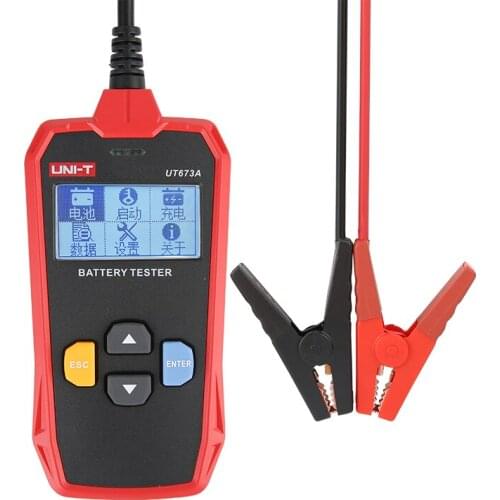 UNI-T Car Battery Tester Charger Analyzer UT673A UT675A 12V 24V Voltage Battery Test Car Battery Tester Charging Scanner Tool