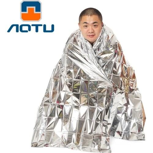 High Quality 2019 Outdoor 210 * 130 cm 5piece/lot outside emergency blanket life-saving bask carpet survival blanket silver