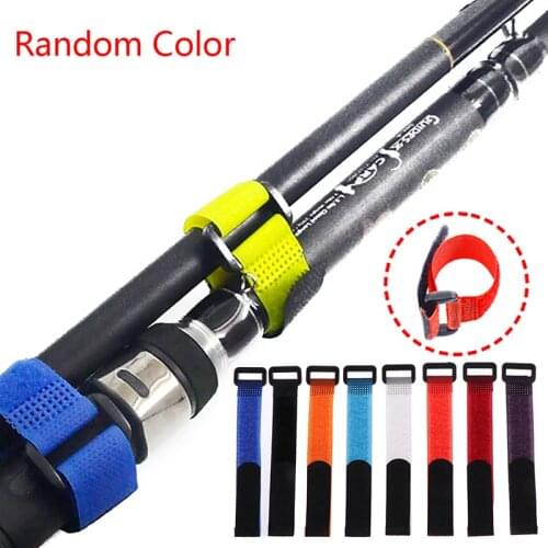 10pcs/bag Reusable Fishing Rod Tie Holder Strap Fastener Ties Fishing Tools Supply