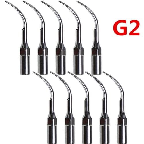 10Pcs G2 Dental Scaler Tips Fit EMS UDS Ultrasonic Scaler Handpiece Dental Ultrasonic Scaler Scaling Tip Dentistry Instrument