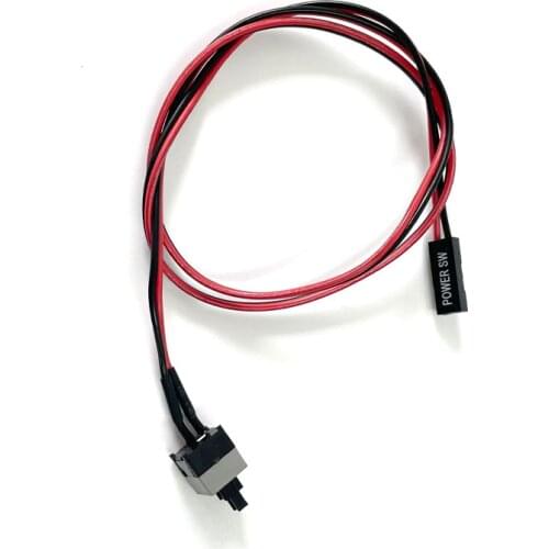 10pcs/lot 50cm Long Power Button Switch Cable for PC Switches Reset Computer Power Momentary Automatically Reset Push Button SW