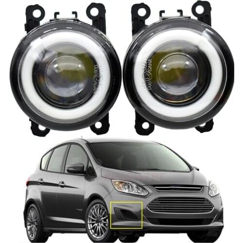 2PCS H11 LED Fog Light Halo Ring Angel eyes 12V 90mm Daytime Running Lamp For Ford C-Max 2 MPV 2010 2011 2012 2013 2014 2015