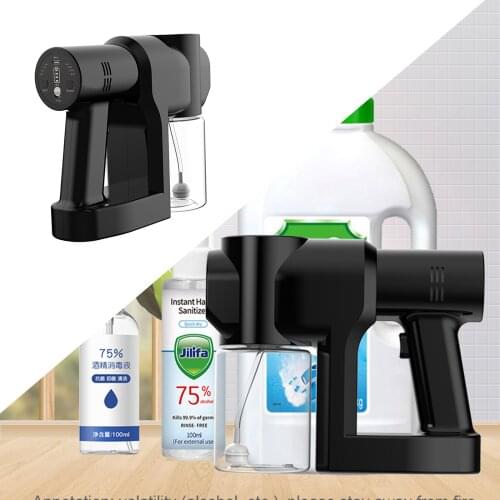 300 ML Cordless Electric Sanitizer Sprayer Disinfects Blue Light Nano Steam Spray Gun Sterilizing Nano Spray Gun For Home/Office