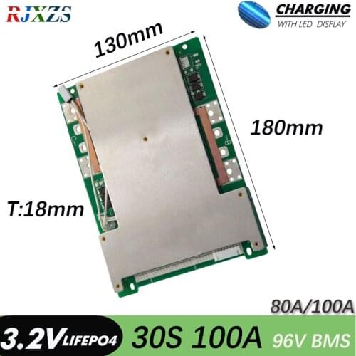 30S 100A bms Lifepo4 96V large high current lifepo4 BMS PCM for electric bike electric car bms