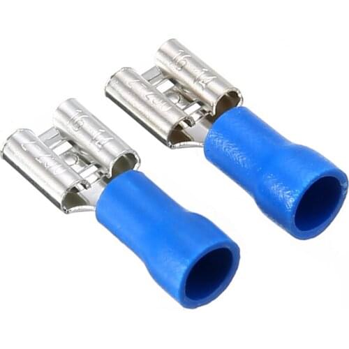 50pcs New Female Spade Blade Wire Cable Connectors Insulated Crimp Terminal Kit Set 1.5-2.5mm2