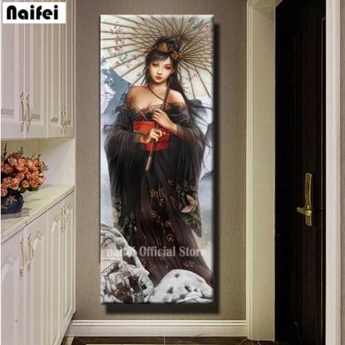 5D Diy Diamond Painting Ancient Beauty Full Square/Round Drill Cross Stitch Japanese Women Embroidery Rhinestone Mosaic Decor