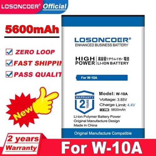 LOSONCOER Top Brand 100% New 5600mAh W-10A Battery for Netgear NightHawk M1 MR110 Mobile Phone Replacement Batteries