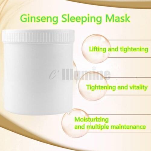 Ginseng Antioxidant Ultra-Moisturizing Whitening Replenishing Sleeping Mask Cosmetics OEM 1000g Beauty Salone Equipment