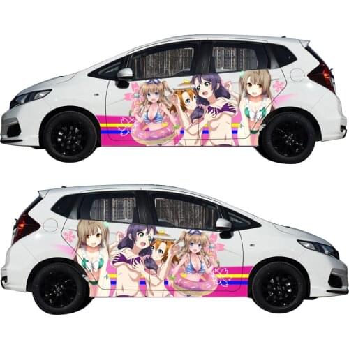 Car Inkjet Stickers Sexy ITASHA Japanese Anime Love Live! Auto Hood Body Sticker Decals Door Protective Film