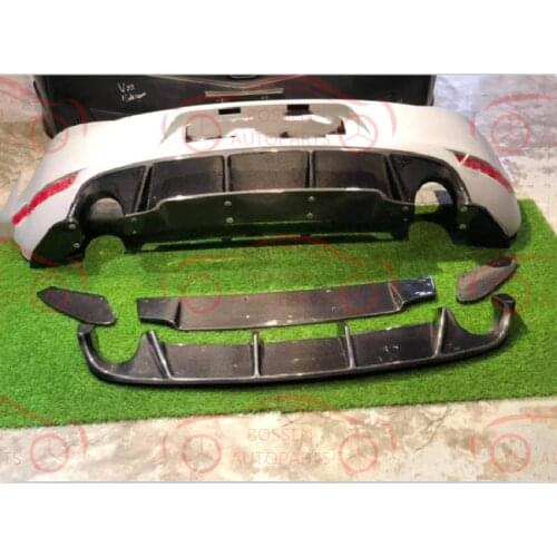 For Volkswagen Golf 6 VI MK6 GTI Bumper 2010-2013 Car Styling Carbon Fiber Rear Bumper Diffuser Lip Spoiler