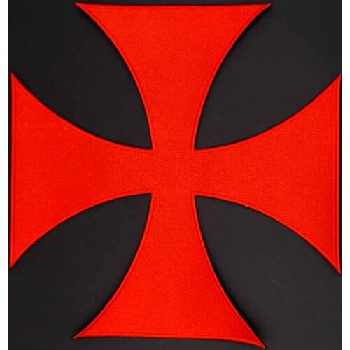 Large Red Cross Embroidery Punk Biker Patch Clothes Stickers Apparel Accessories Badge