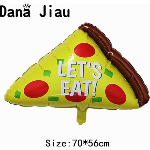 Danajiau New Pizza food foil balloon birthday party decoration Popcorn cake donut ballon cartoon hamburger wedding inflate toy