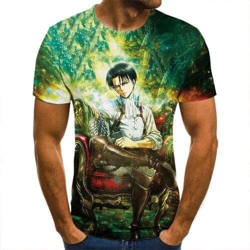 3D T-Shirt Attack On Titan CommanderClothing Men Women Children Short Sleeve Cool Tees Fashion Casual Summer Boy Kids Streetwear