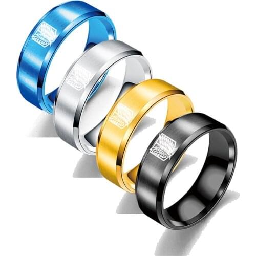 Anime Attack on Titan Ring Levi Ackerman Cosplay Prop Scout Regiment Wings of Liberty Mikasa Shingeki no Kyojin Jewelry Gifts