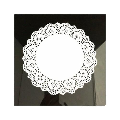 100pcs 8.5"9.5" Create and Craft 2.54cm= 1 Inch Round White Paper Lace Doilies/Placemat/Wedding Decoration