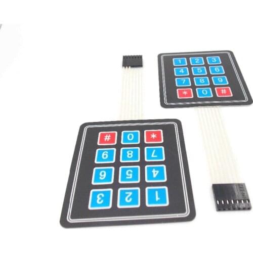 2pcs 3X4 Matrix Keyboard Array Module 12 Key Membrane Switch Expansion Keypad Panel 3*4 Control Microprocessor AVR