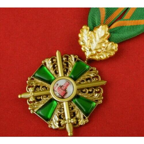 WW1 WWI GERMAN GRAND DUCHY OF BADEN SABRE COMMANDER OAK LEAF MEDAL BADGE 5605101