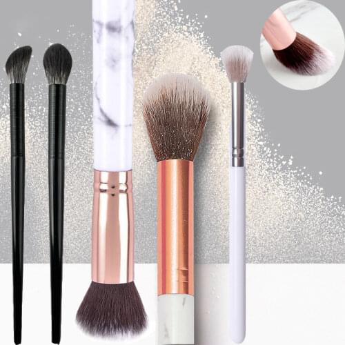 Marbling Liquid Foundation Blush Loose Powder Highlighter Brush Face Makeup Brushes Cosmetic Concealer Professional Beauty Tool