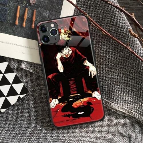 Megumi Fushiguro Jujutsu Kaisen Anime Soft Silicon Glass Phone Case for IPhone SE 6s 7 8 Plus X Xr Xs 11 12 Mini Pro Max Samsung