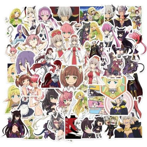 50PCS Anime How Not To Summon a Demon Lord Stickers Pack For Children Cartoon Sticker To DIY Stationery Laptop Guitar Notebooks