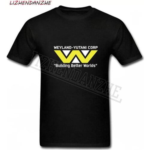 New 100% Cotton Funny Alien Weyland Yutani Corp T Shirt Building Better Worlds Warrior Corp T-Shirt Hipster Tops Brand Tees 0255