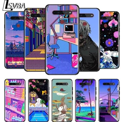 Retro trend pixel world For LG G8 V30 V35 V40 V50 V60 Q60 K40S K50S K41S K51S K61 K71 K22 K31 K42 K92 ThinQ Phone Case