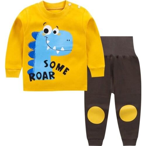 Autumn Childrens Clothing Pajamas Set Childrens Cotton Long Sleeve Trousers Set Home Clothes