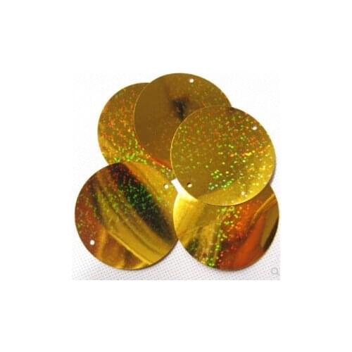 Sewing supplies Dress accessories bead curtain DIY material 50mm double-hole circular flat panel stage decoration laser sequins